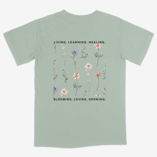 Living. Learning. Healing Tee
